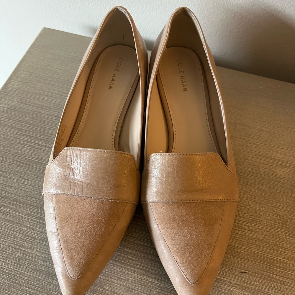 Cole Haan Women's Tan Leather Loafers
